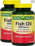 Omega 3 Fish Oil 1000mg – 60 Softgels Omega-3 Supplements for Women and Men Fish Oil Fatty Acid Daily Essential Supplement (Pack of 2)