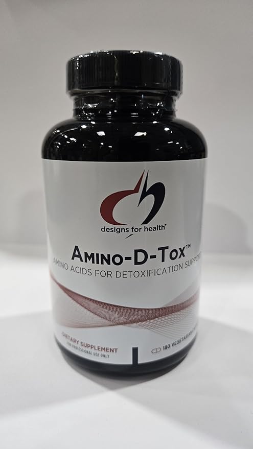 Designs for Health Amino-D-Tox - Amino Acid Detox + Liver Cleanse Support - Supplement Blend with Glycine Calcium D Glucarate NAC + More - Non-GMO (180 Capsules)