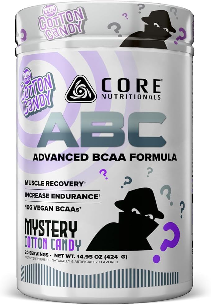 Core Nutritionals ABC Advanced BCAA Supplement | Amino Acid Recovery Blend | with Glutamine Beta Alanine Citrulline Malate | 20 Servings (Fun Sweets Mystery Flavor)