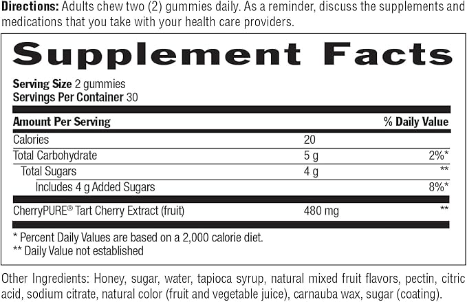 Country Life® Tart Cherry &amp Omega-3 Honey Gummies - Bundle - Non-GMO - Certified Gluten Free