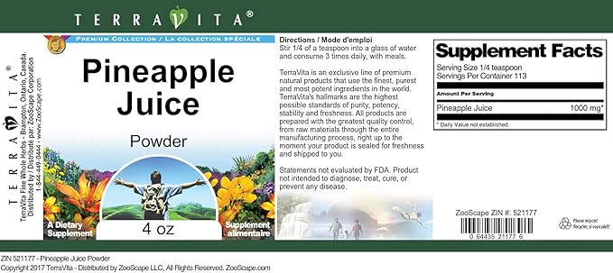 Pineapple Juice Powder (4 oz ZIN: 521177) - 3 Pack