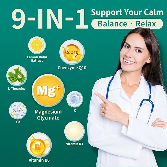 Magnesium Glycinate Gummies 300mg - 90 Count Individually Wrapped Low-Allergy Formula Supports Cardiovascular Health Cognitive Function &amp Muscle-Bone Strength Non-GMO Gluten &amp Soy Free
