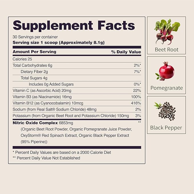 Snap Supplements Heart Beets Organic Beet Root Powder Cardiovascular Support Supplement for Men &amp Women Beets Pomegranate B Vitamins &amp Red Spinach Heart Health Support 30 Servings Mixe