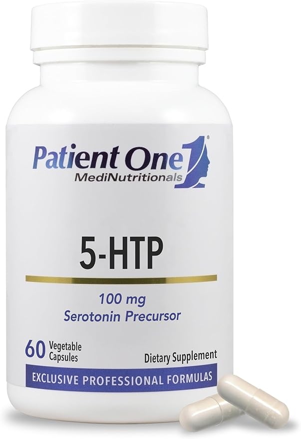 Patient One 5-HTP 100 mg | Supplement to Support Stress Management Mood and Sleep* | 60 Capsules