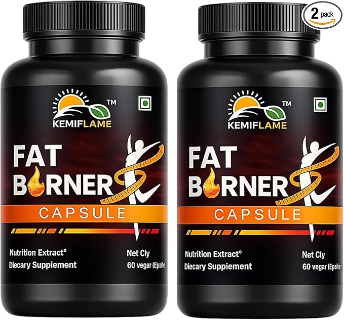 Fat Burner &amp Energy 60 Capsules | Weight Loss Capsules | Support Healthy for Men &amp Women Supplements (2 4 Ounces) Pack of 2