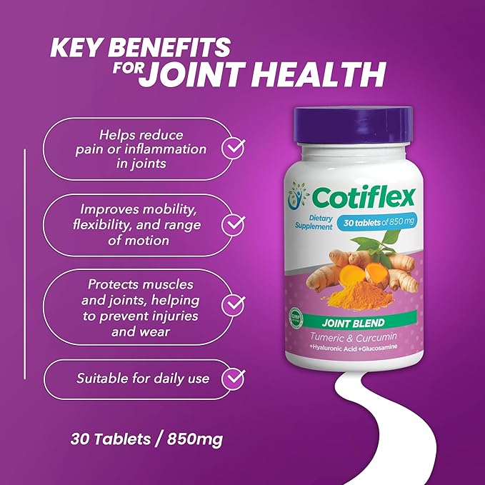 Dietary supplement for joints | 3 Pack | With hyaluronic acid turmeric glucosamine sulfate and magnesium oxide | Promotes joint mobility lubrication and flexibility | 30 capsules of 850 mg each