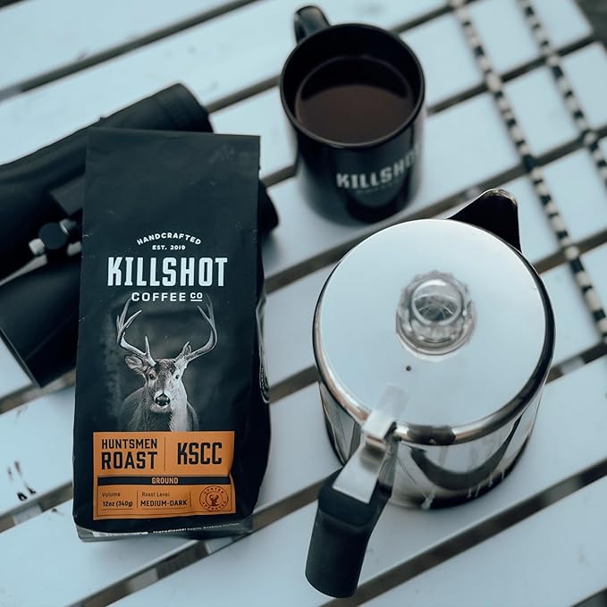 Killshot Coffee Whole Bean - 12 Ounce Bag Medium-Dark Roast (12 oz Huntsmen Roast)