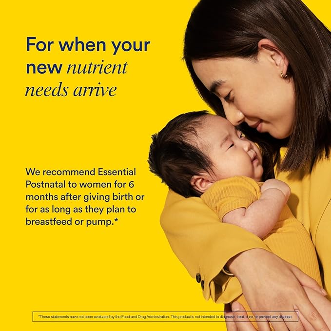 Ritual Postnatal Multivitamin for Women - Key Essential Vitamins and Minerals to Support Mom and Baby Postpartum and Throughout Lactation* - Choline Omega-3 DHA - Citrus - 60 Capsules - 30 Servings