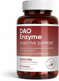 DAO Enzyme Supplement for Histamine Support Before-Meal Support for Post-Meal Digestive Comfort Everyday Clarity &amp Overall Wellness Supports Fermented &amp Aged Foods 60 Capsules