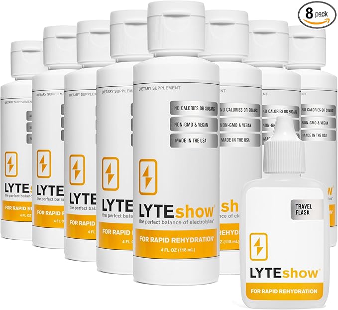 LyteLine Sugar-Free Electrolyte Supplement for Hydration - Immune Support - Pack of 8 320 Servings - Keto Friendly - Zinc Magnesium for Rapid Rehydration Workout Muscle Recovery Energy - Vegan