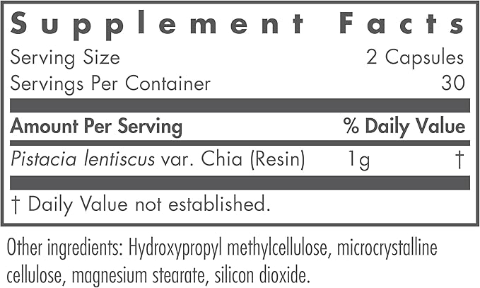 Allergy Research Group NutriCology Mastic Gum - Supports Digestive Comfort - Delivers 1000 mg Chios Mastic Gum Resin per Serving - Vegetarian &amp Hypoallergenic - 30 Servings - 60 Capsules