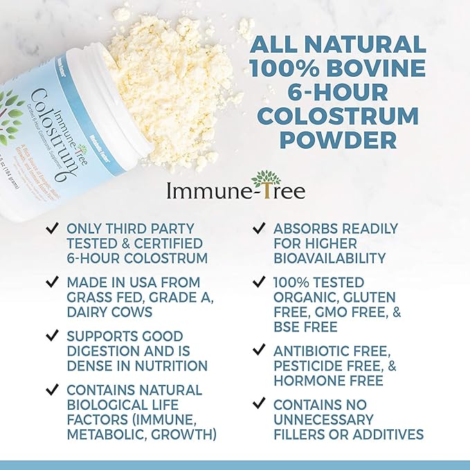 100% Pure Bovine Colostrum Powder (Grass-Fed) | High IgG for Immune Support &amp Gut Health | Anti-Aging | Colostrum Supplement for Adults &amp Kids | 2.2lb | 661 Servings