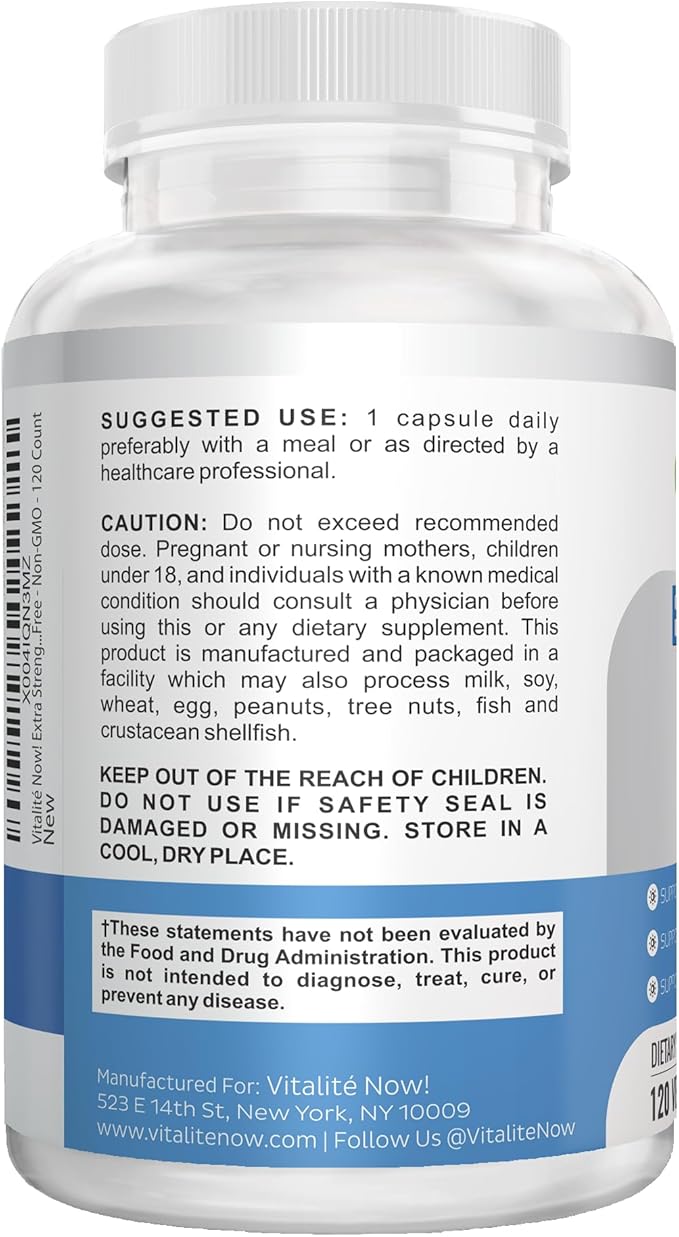 Extra Strength Mullein Capsules 10:1 Extract Respiratory &amp Immune Health Lung Cleanse 100% Pure Whole Herb Gluten Free Non-GMO 120 Count 4 Month Supply Made in the USA