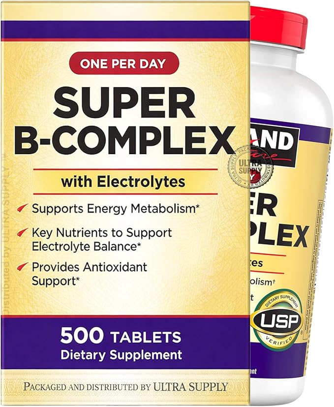 Kirk Lands Signatures Super B-Complex with Electrolytes (500 Count - Value Pack) Tablets