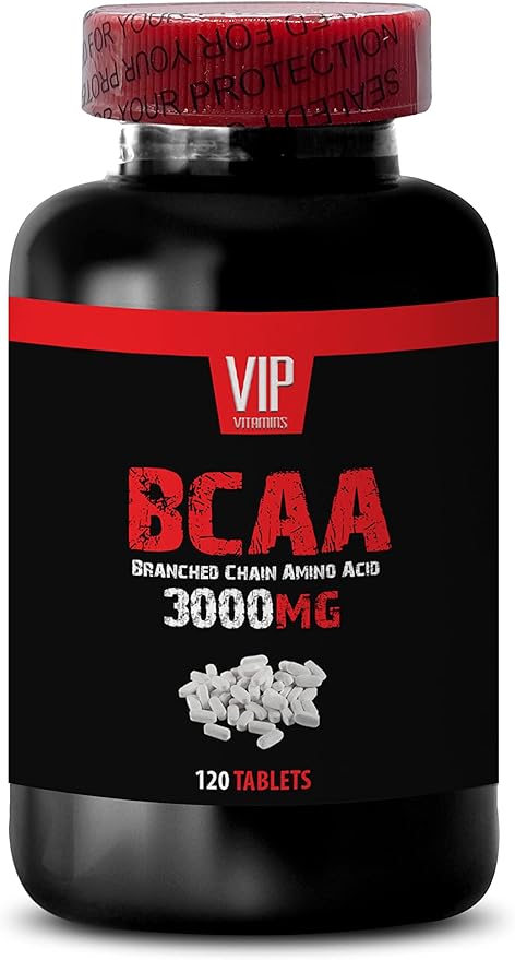 VIP Supplements Workout Pills for Men and Women - BCAA 3000 MG - BRANCHED Chain Amino Acid - leucine isoleucine and valine 1 Bottle (120 Tablets)
