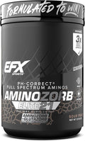 EFX Sports Aminozorb Elite 21 | PH-Correct Full Spectrum Aminos + Glutamine | Essential &amp Non Essential Aminos | Zero Sugars | 30 Servings (Sour Peach)