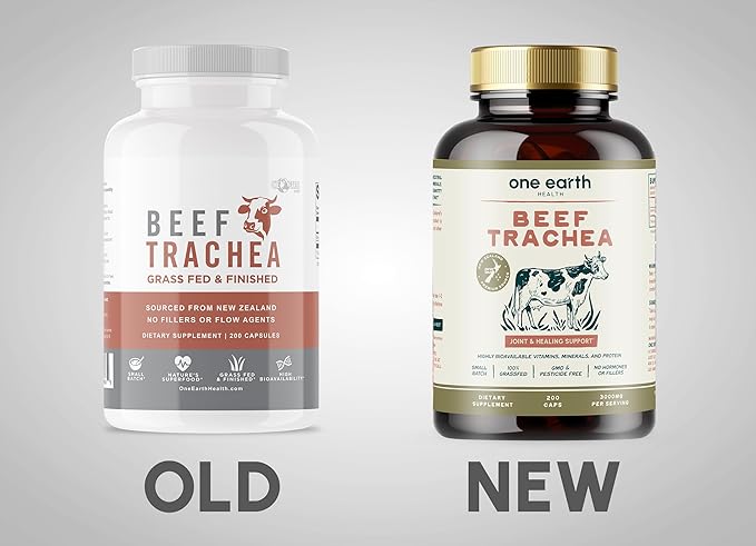 Grass Fed Beef Trachea - New Zealand Sourced Trachea. 3000mg per Serving 200 Count