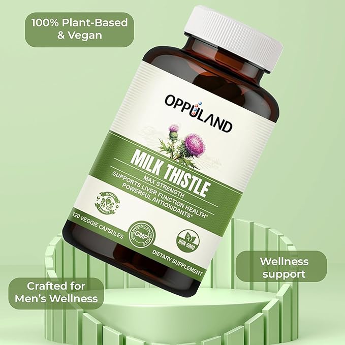 Milk Thistle Capsules - 250mg Herbal Liver Detox Supplement with Dandelion Root Turmeric Root and Artichoke Extract - Advanced Milkthistle Complex for Liver Health &amp Defense - 120 Day Supply