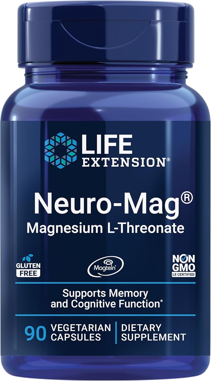 Viva Naturals Organic MCT Oil for Keto Coffee (32 fl oz) - Best MCT Oil Supplement &amp Life Extension Neuro-mag Magnesium L-threonate Magnesium L-threonate Brain Health Memory