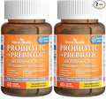60 Billion Probiotics for Women and Men 19 Strains 5 Organic Prebiotics for Gut Digestive &amp Immune Health Supports Diarrhea Gas Bloating Vegan Probiotic Supplement Formula丨120 Caps