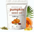 Pumpkin Seed Oil with Saw Palmetto- 3000mg - 300 Softgels -Cold Pressed - Pure Virgin Oil - Essential Fatty Acids &amp Phytosterols - Supports Hair - Urinary - Bladder &amp Prostate Health - Non-GMO