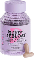Lemme Debloat 3-in-1 Prebiotic Probiotic &amp Digestive Enzyme Capsules for Bloating &amp Gas Relief - 2 Clinically Studied Probiotics w/5 Digestive Enzymes to Improve Digestion Women &amp Men (