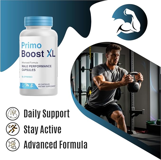 (2 Pack) Primo Boost XL Capsules Advanced PrimoBoost XL Daily Wellness Formula for Maximum Strength &amp Overall Well Being Official Primo BoostXL Supplement Reviews (120 Capsules)