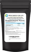 Prescribed For Life Activated Charcoal Powder Coconut Shell Charcoal Ultra Fine Husk Food Grade Powder (8 oz)