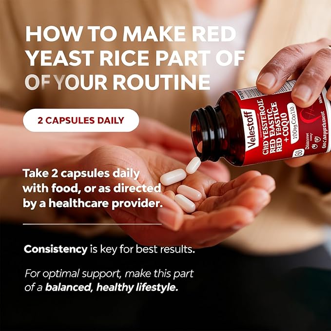 Red Yeast Rice &amp Coq10 Cholesterol Cleanse Red Yeast Rice Cholesterol Support Blend Natural Non-GMO Vegan