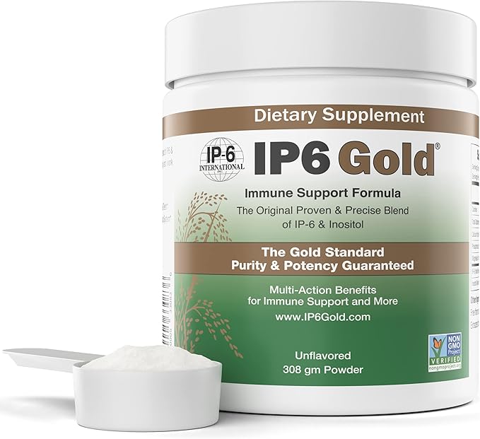 IP6 Gold IP-6 &amp Myo-Inositol Unflavored Powder 308 gm - Inositol Hexaphosphate Supplement - Vegan Non GMO Gluten Free