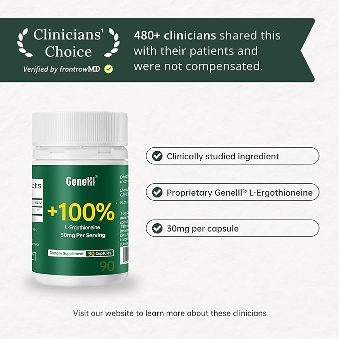 L-Ergothioneine Supplement 30mg - Fermentation-Based 99.99% Purity Antioxidant - Clinically Studied to Support Longevity Restful Sleep &amp Healthy Aging - Vegan &amp Non-GMO - 90 Capsules