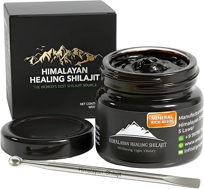 Gold Grade Himalayan Shilajit Resin For Men &amp Women | 500MG Max Potency | Lab Tested 100% Organic Shilajit With 85+ Trace Minerals &amp Fulvic Acid For Focus Energy And Immunity 30 Gram