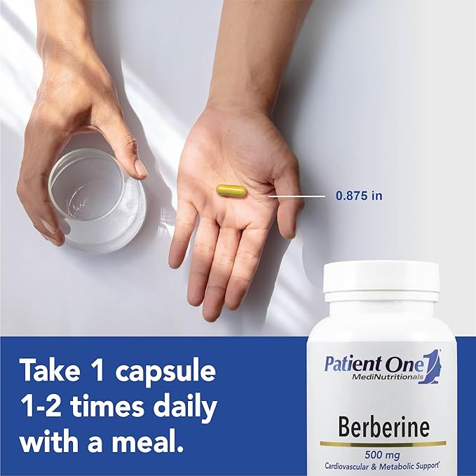 Patient One Berberine 500 mg | Supplement to Support Heart and GI Health* | 60 Capsules