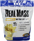 Gaspari Nutrition Real Mass: Advanced Weight Gainer Protein and Complex Carb Blend 50g Protein 16g EAAs Gluten-Free 12 lbs (Vanilla Milkshake)