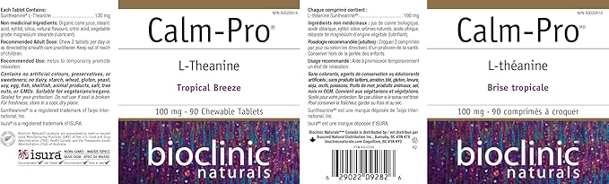 Bioclinic Calm Pro Chewable Tablets 90 Count