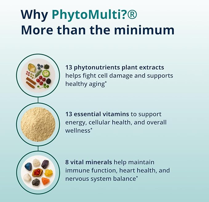 Metagenics PhytoMulti Multivitamin - 20+ Essential Vitamins &amp Minerals with Phytonutrients - Supports Healthy Aging Cellular Health Energy &amp Immune Function - Non-GMO &amp Gluten-Free - 60