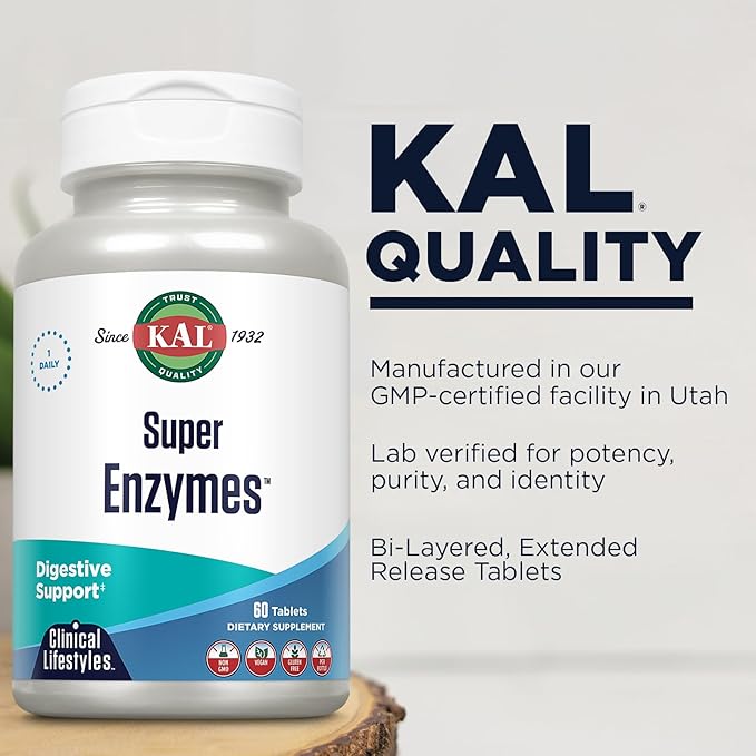 KAL Super Enzymes Tablets 60 Count