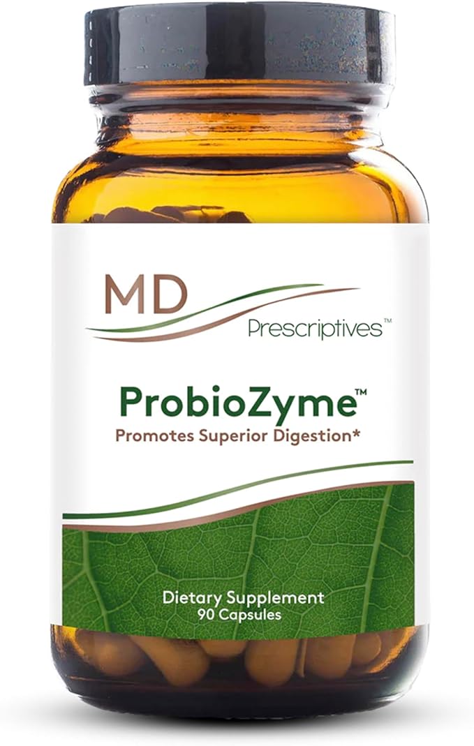 MD Prescriptives - ProbioZyme - Vegetarian Digestive Enzymes - Supplement for Digestive &amp Gut Health - 90 Capsules