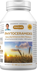 ANDREW LESSMAN Phytoceramides with Biotin 240 Softgels - Skin’s Vital Natural Internal Moisturizer. Naturally Enhances Soft Smooth Radiant Skin. No Additives. Small Easy to Swallow Softgels