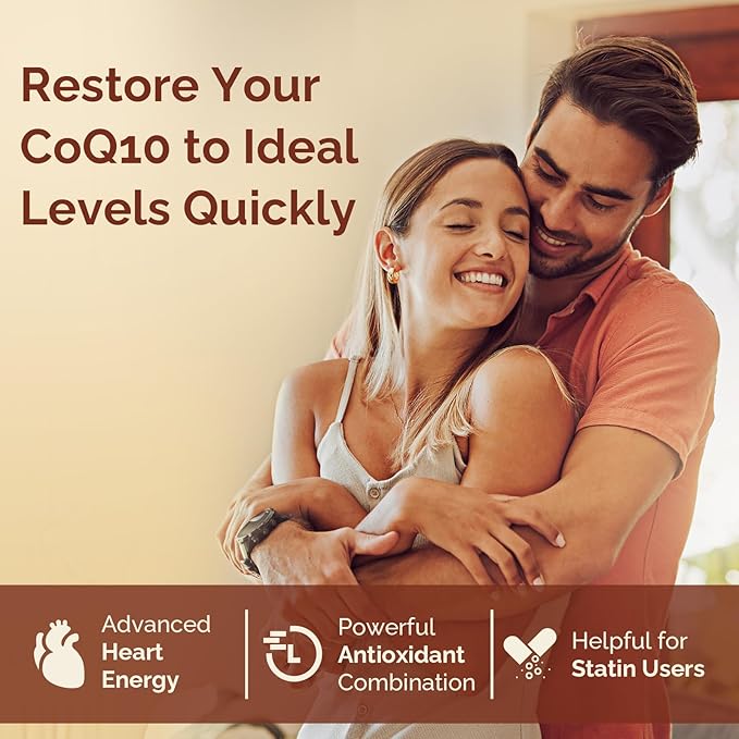 Ubiquinol CoQ10 600 MG Softgels with Omega-3 &amp Shilajit &amp PQQ Advanced Dual-Delivery Coenzyme-Q10 Active CoQ10 Ubiquinol Supplement for Fertility Antioxidant Heart Brain &amp Energy 60