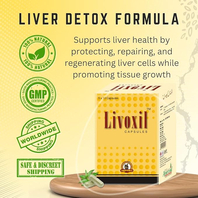 Livoxil Liver Cleanse Detox &amp Repair Fatty Liver Formula - Natural Liver Health Support Supplement - 200 Capsules