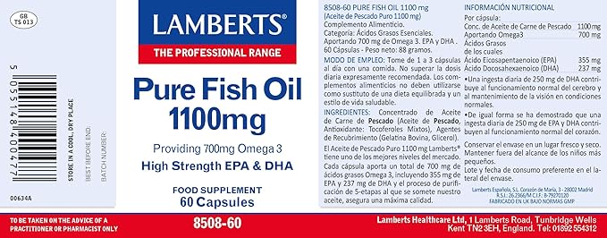 LAMBERTS Pure Fish Oil 60 CT