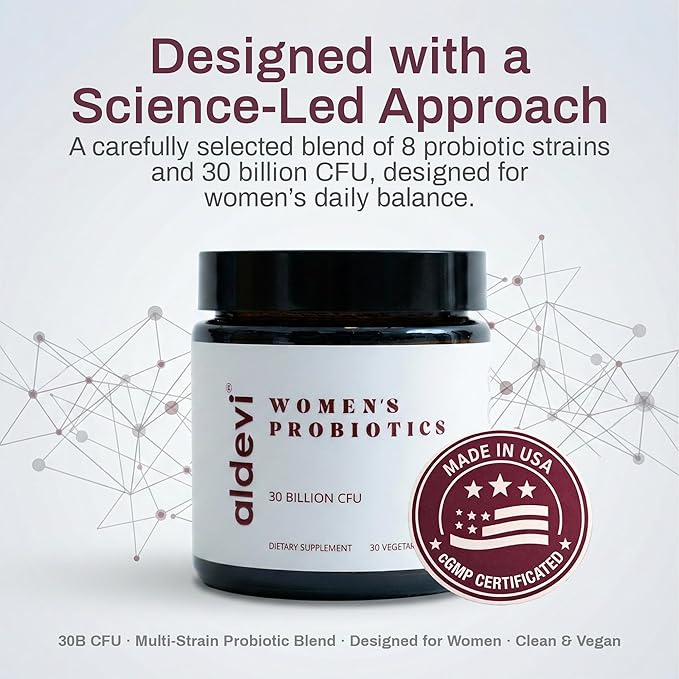 Women’s Probiotics 30 Billion CFU with Cranberry Made in USA – Daily Support for Vaginal pH Urinary &amp Digestive Health – Vegan 30 Capsules