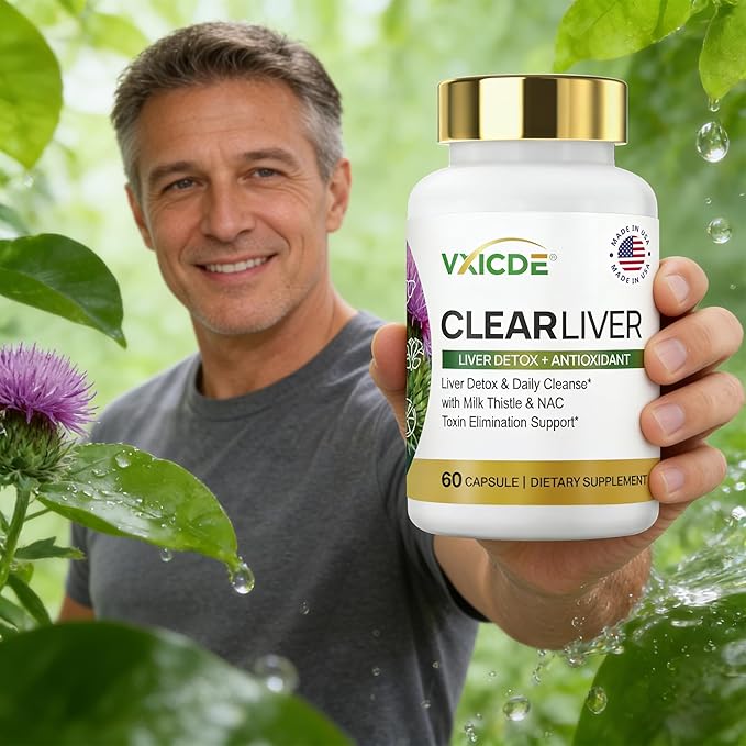 ClearLiver Milk Thistle &amp NAC Supplement – Liver Wellness &amp Antioxidant Support with Dandelion Root &amp Alpha Lipoic Acid – 60 Capsules