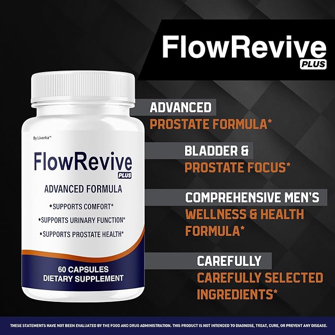 FlowRevive Plus Capsules - Official FlowRevivePlus Pills Premium Advanced Formula 60 Capsules for 1 Month