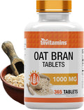 tnvitamins Oat Bran Tablets | 365 Tablets x 1000 MG per Tablet | Oat Fiber Tablets | Soluble &amp Dietary Fiber Supplement | May Support Digestive Health