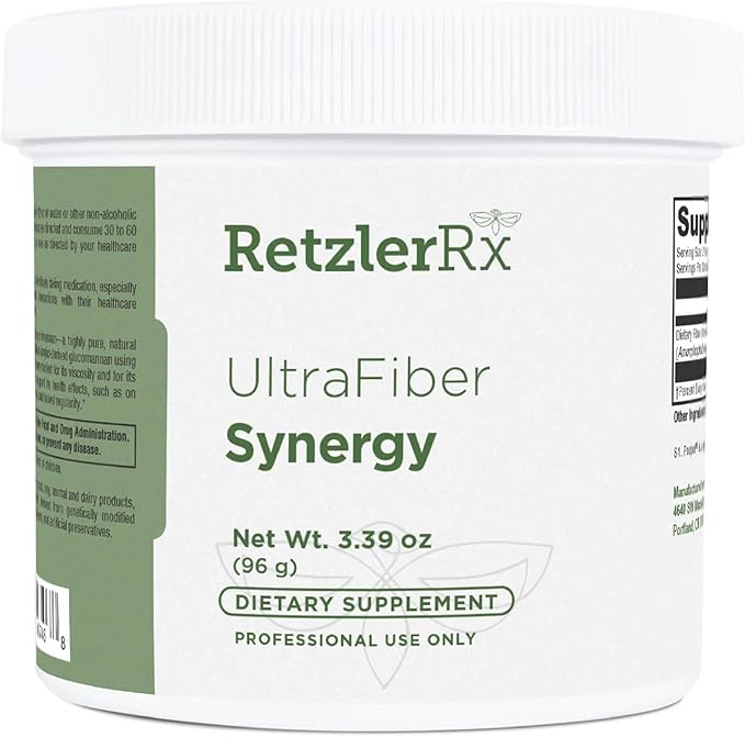 HormoneSynergy Ultra Fiber Lean Powder Supplement - Natural Soluble Propolmannan for Satiety &amp Digestive Health - Prebiotic Fiber for Bowel Regularity - Gluten-Free Non-GMO Formula