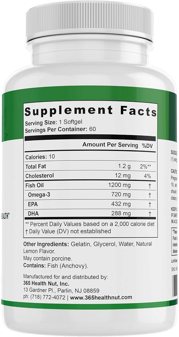 Using only 100% Pure sea-harvested pelagic Fish Oil Making This Supplement high in EPA and DHA.