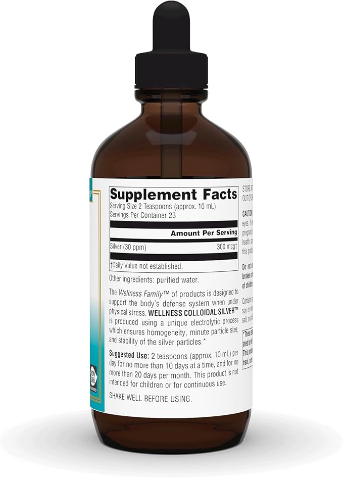 Source Naturals Wellness Colloidal Silver 30 ppm Supports Physical Well Being* - 8 Fluid oz