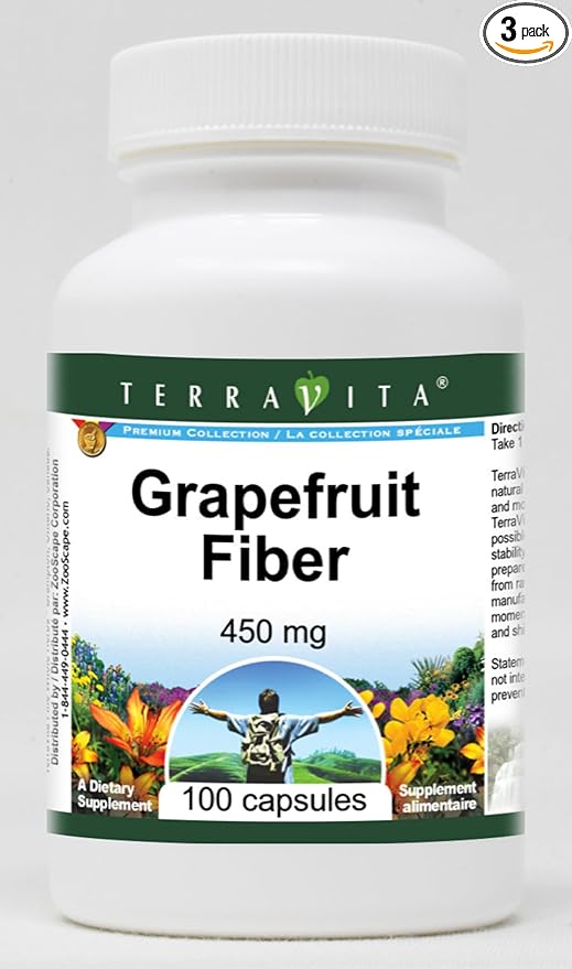 Grapefruit Fiber - 450 mg (100 Capsules ZIN: 520467) - 3 Pack